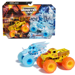 Monster Jam Fire & Ice 2 Pack Whiplash vs Dragonoid Die-Cast Trucks 1:64 Scale