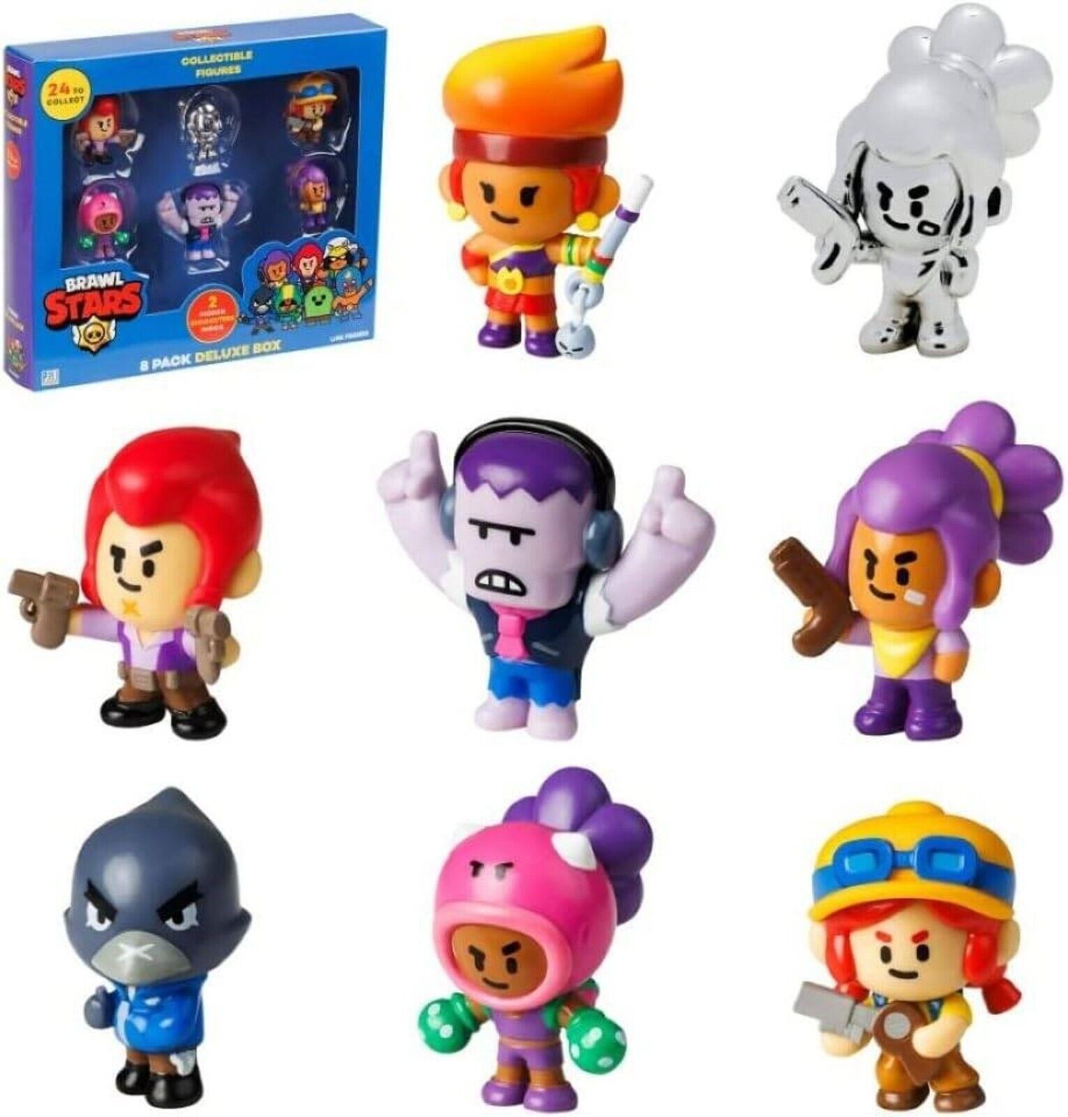 Brawl Stars 8 Pack Figures Video Game Play Ages 6+ New Toy Gift Set