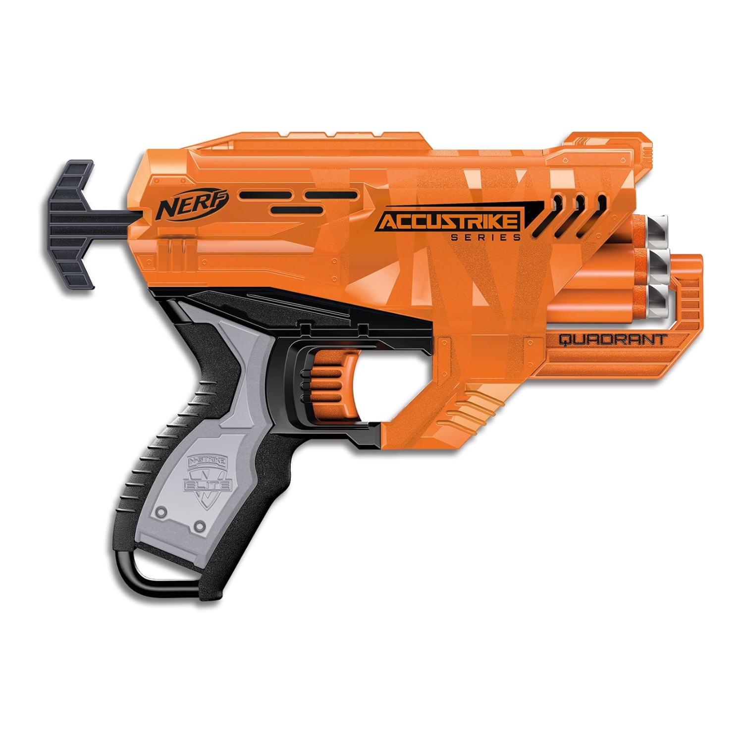 Nerf Elite Accustrike Quadrant Blaster 4 Dart Drum Compact Shot Ages 8 Plus Play