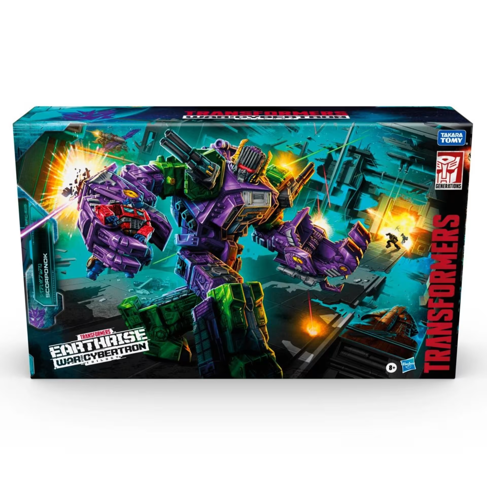 Transformers Earthrise Titan Scorponok Triple Changer Battle Base Action Figures