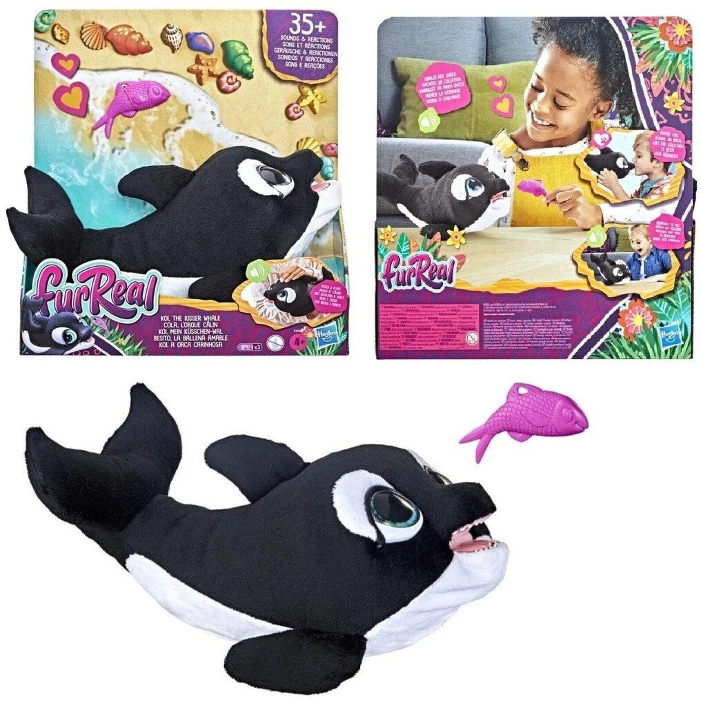 FurReal Koi Kisser Whale Interactive Electronic Pet Plush Ages 4+ New Toy Fish