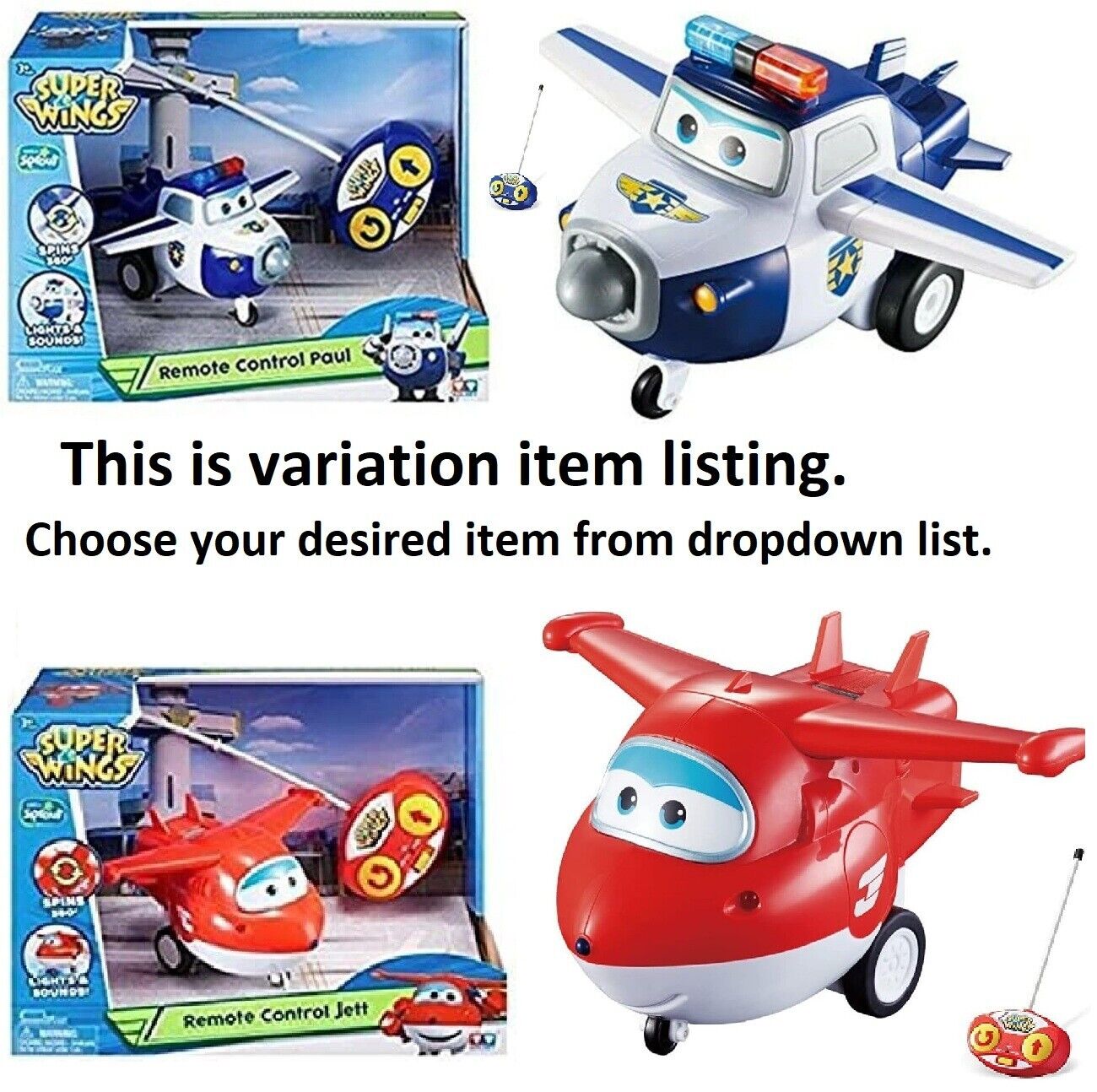 Super Wings Toy RC Vehicle Remote Control Plane Jett Paul Ages 3+ New Toy