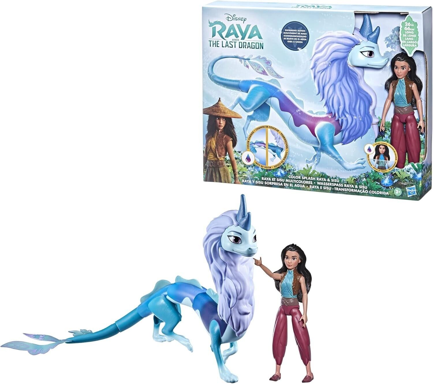 Disney Princess Rai Waterplay Sisu and Raya and Last Dragon Color Splash Play