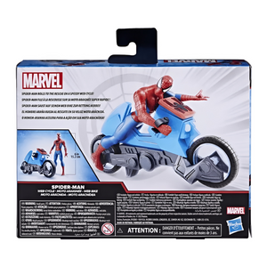 SpiderMan Web Cycle Action Figure with Motorcycle Toy 6" Superhero Set