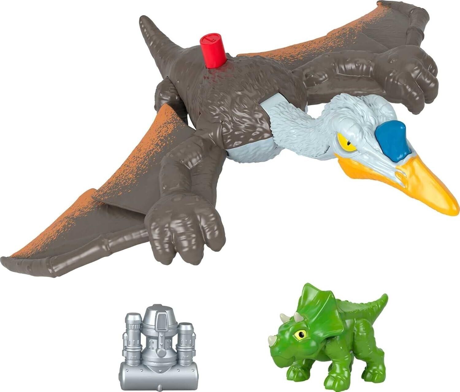 Fisher-Price Imaginext Jurassic World Flying Quetzal Triceratops Dinosaur Wing