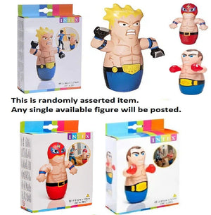 Intex 3D Inflatable Punching Bop Bag Water-weighted Base Indoor Outdoor Play