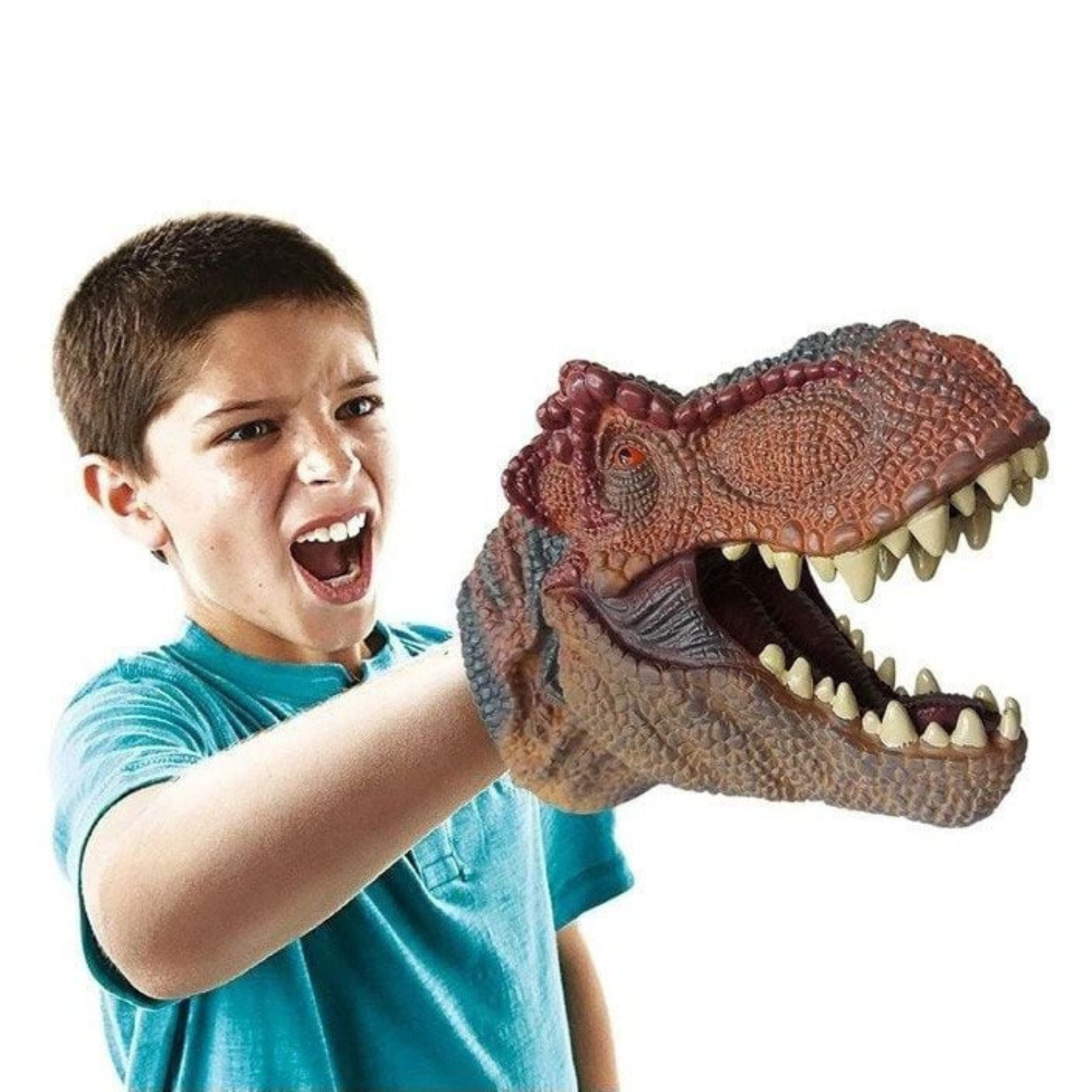 Jurassic World T-Rex Dinosaur Hand Puppet Soft Rubber Toy for Kids Ages 3+