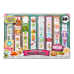 MGA Miniverse Make It Mini Mega Buffet DIY Food Kit with 8 Recipes & 60+ Pieces