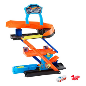 Hot Wheels City Toy Car Track Set Transforming Stunt Garage Playset
