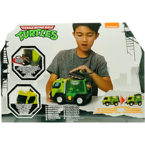 TMNT Thrash N Battle Garbage Truck Transforming Vehicle Lights Sounds Toy Age 3+