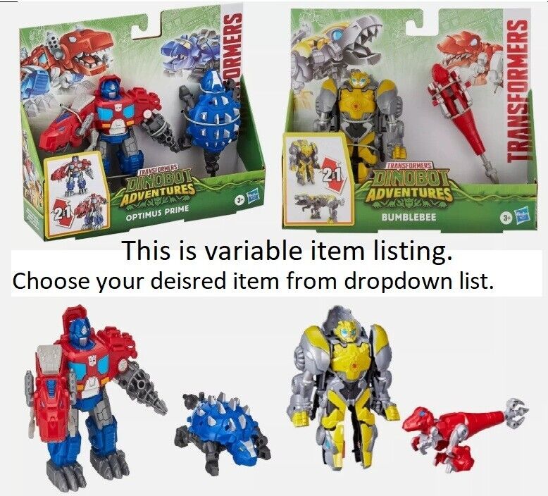 Transformers Dino Assorted 2-Pack Bumblebee Optimus Prime Robot New Toy Dinobot