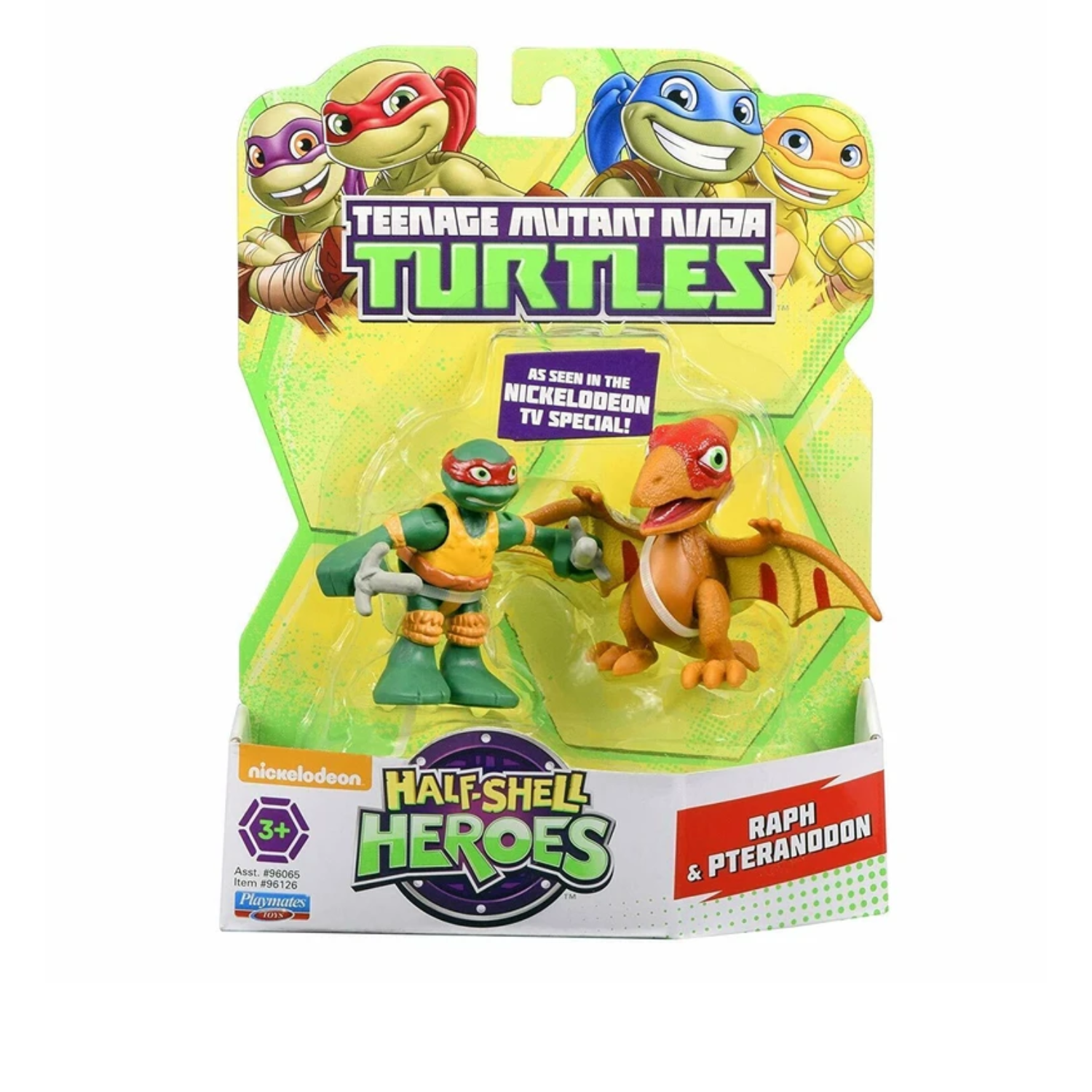 Teenage Mutant-Raphael with Pteranodon Ninja Turtles Pre Cool Half Shell Heroes