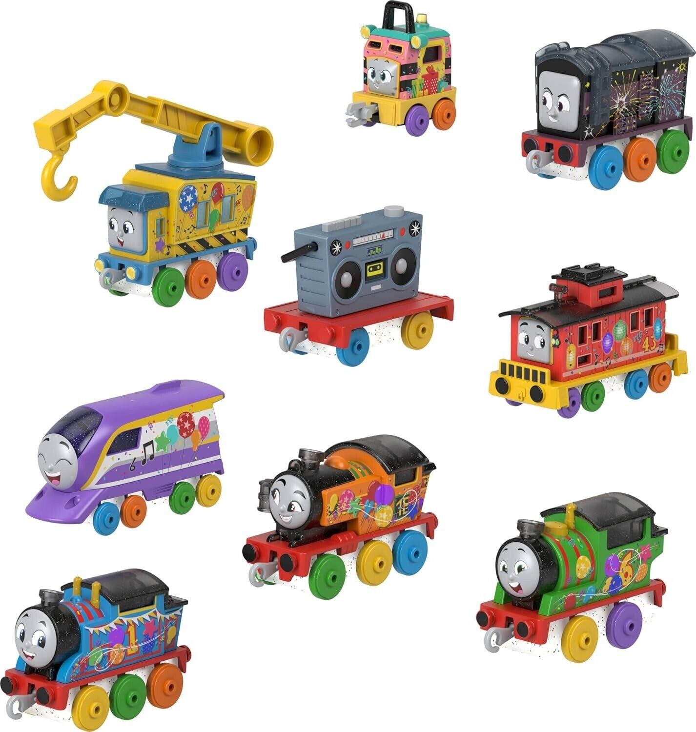 Thomas & Friends 7-Day Celebration Train Set 10 Diecast Metal Trains Cars Play