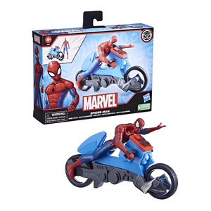 SpiderMan Web Cycle Action Figure with Motorcycle Toy 6" Superhero Set