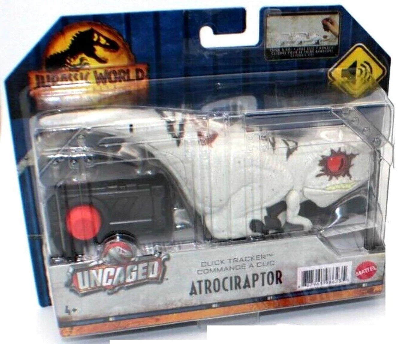 Jurassic World Dominion Grey Atrociraptor Uncaged Click Tracker Dinosaur Dino