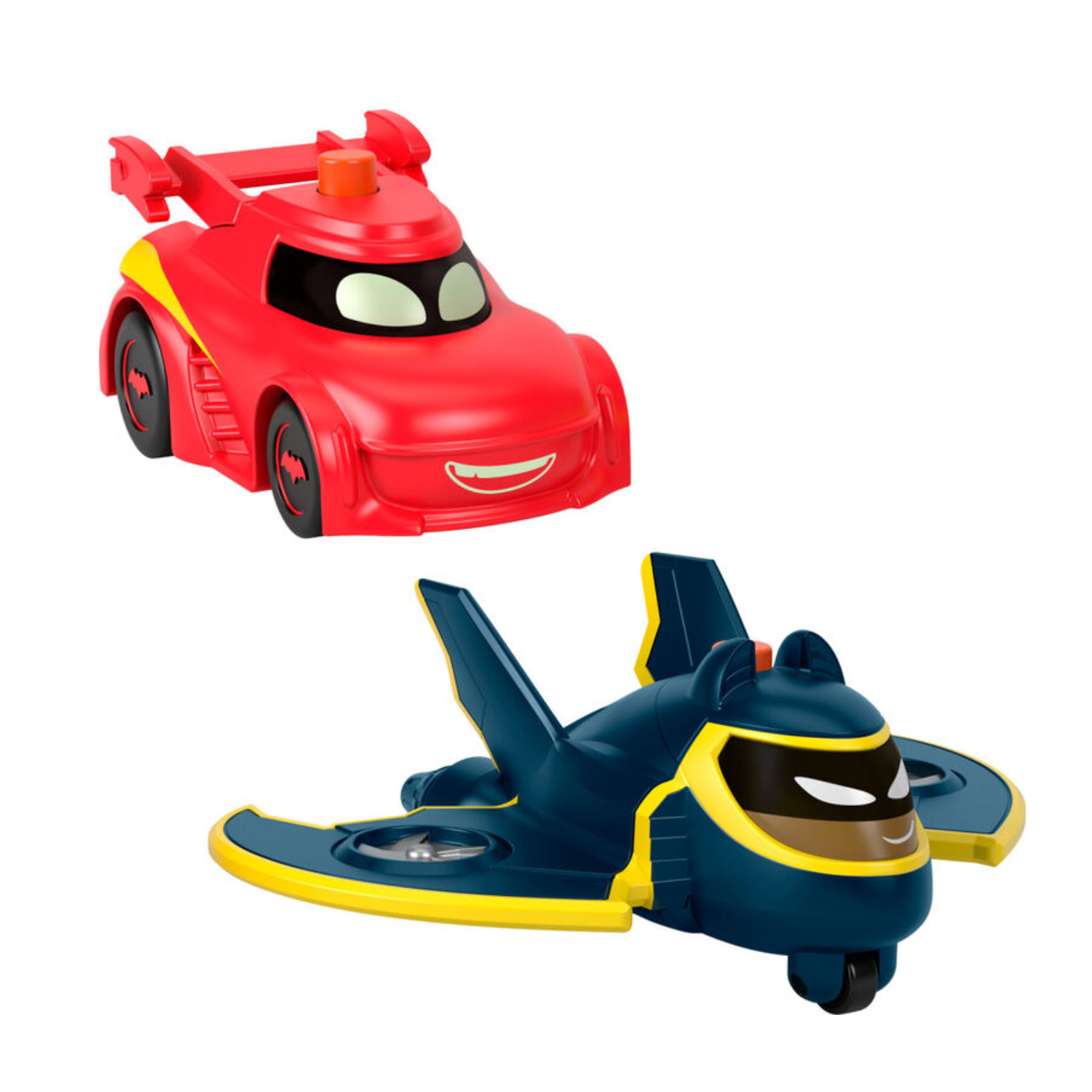 Fisher-Price DC Batwheels Light-Up Racers Redbird & Batwing 1:55 Scale Toy Cars