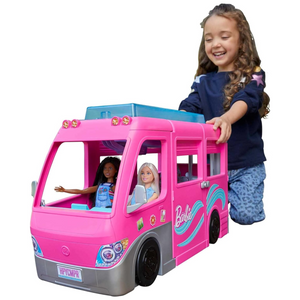 Barbie Dream Camper Playset with Slide, 60 Accessories & 7 Play Areas Ages 3–7