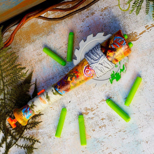Nerf Zombie Strikeout Dart Blaster 8 Nerf Elite Darts Foam Blade Pull Back Prim