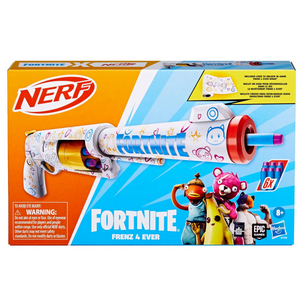 NERF Fortnite Frenz 4 Ever Blaster with 6 Elite Darts Drum Kids Toy Game Gift