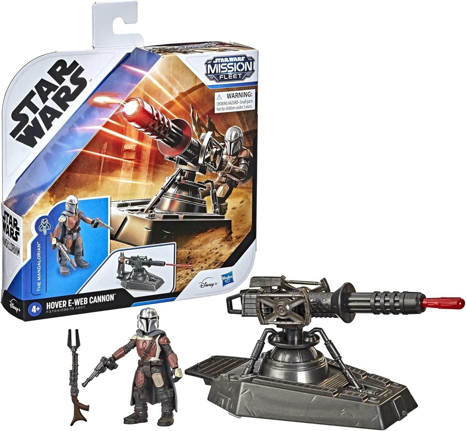 Star Wars Mission Fleet Expedition Class The Mandalorian Hover E-Web Cannon Play