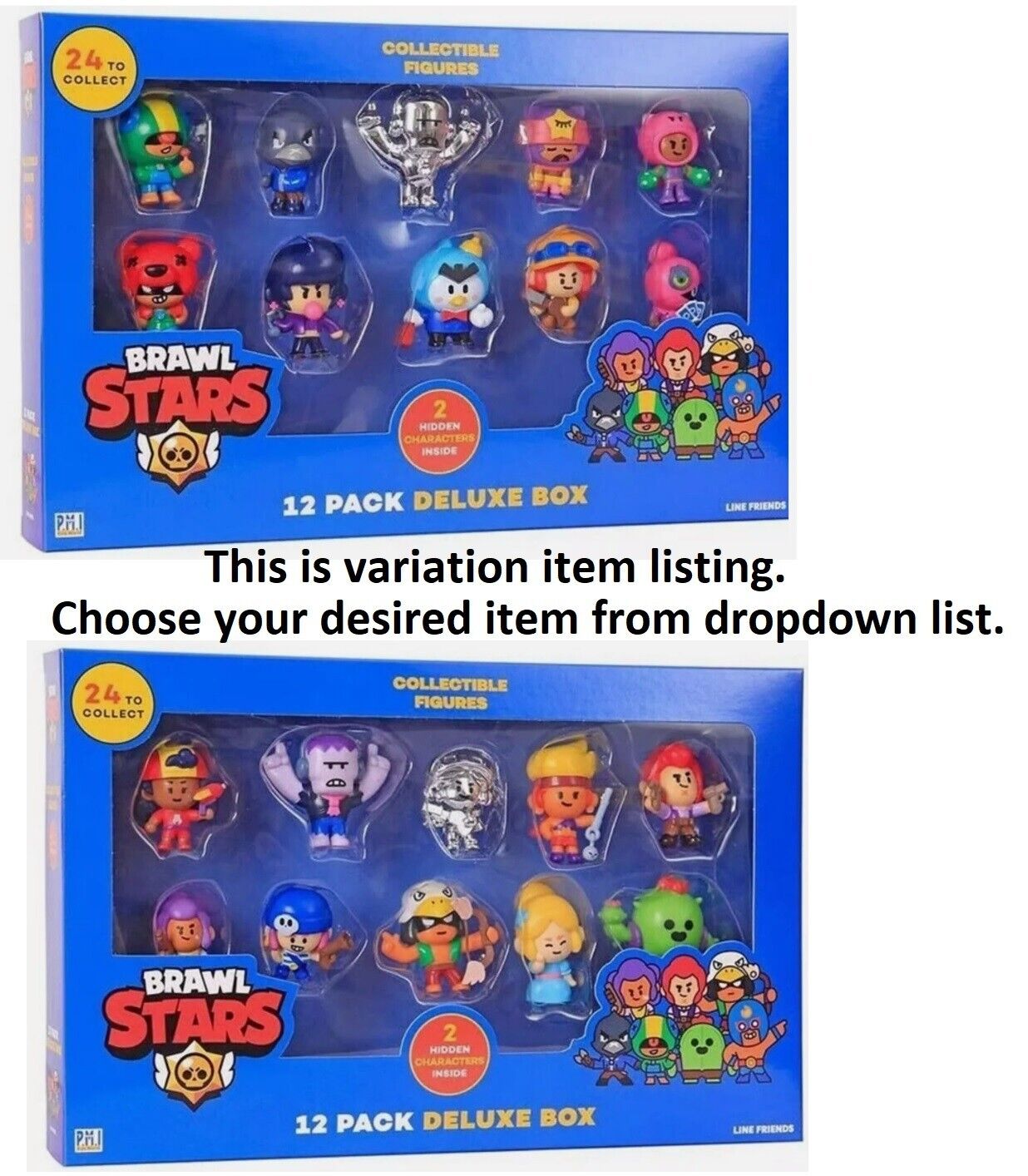 Brawl Stars 12 Pack Deluxe Included gold and silver character Video Game