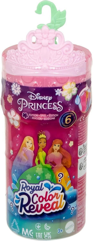 Mattel Disney Princess Royal Color Reveal Small Doll with 6 Surprises Including