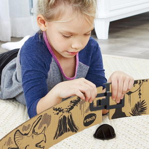 VTech Dino Adventure Track Set with Car Recyclable Cardboard Toy Gift