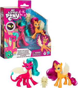My Little Pony Dragon Light Reveal Glow in Dark Figures 3-Pack Toys Ages 4+