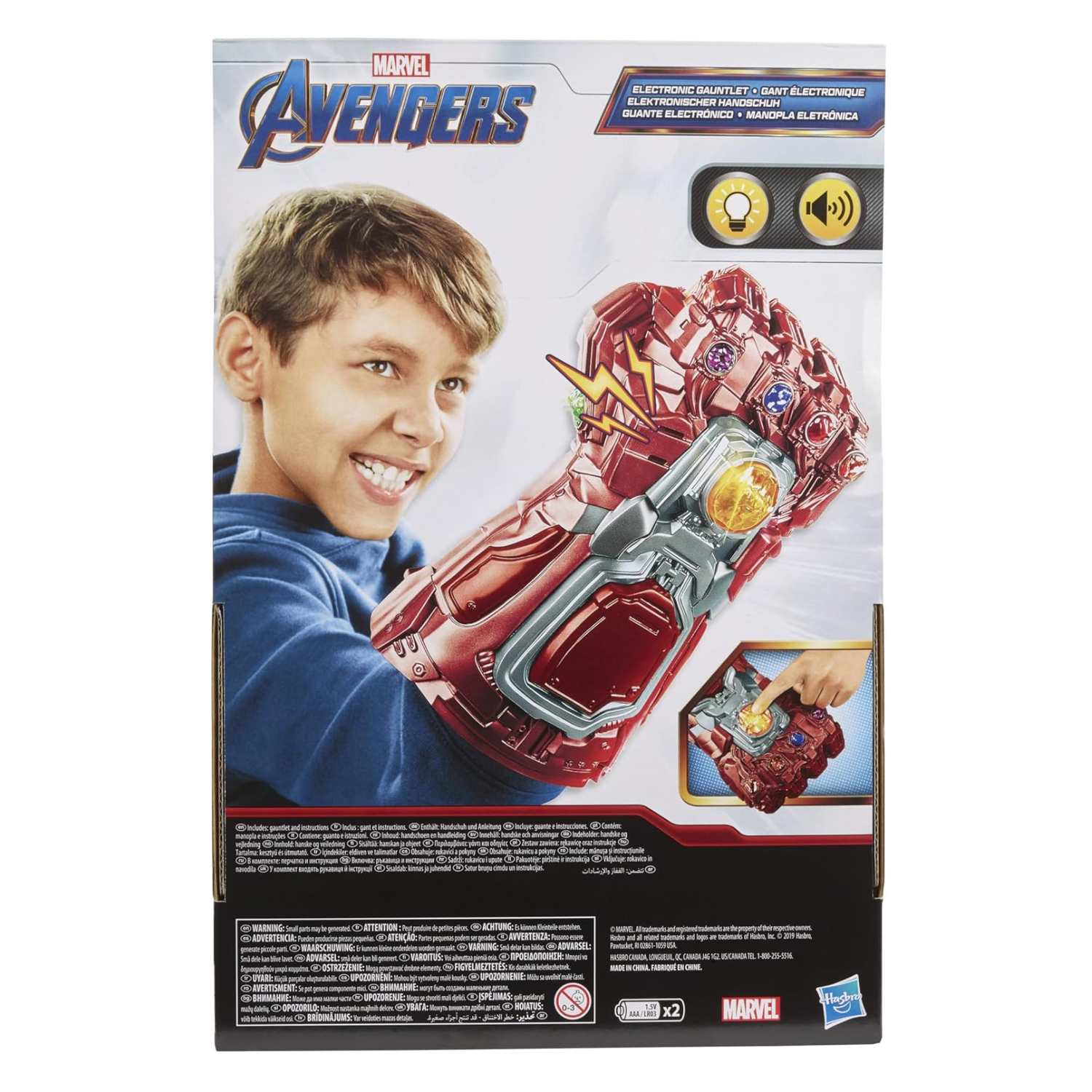 Marvel Avengers Endgame Red Infinity Gauntlet Electronic Fist Toy for Kids 5+
