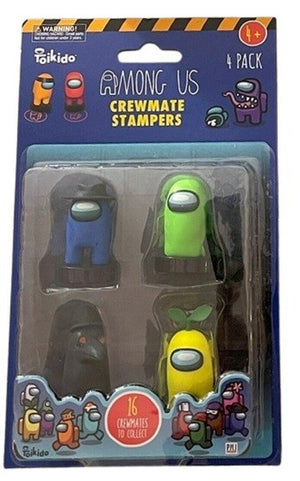 Among Us Crewmate Stampers Single 4 Pack Assortment Figures Video Game Play Gift