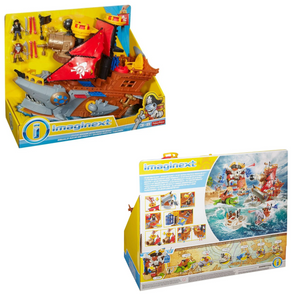 Fisher-Price Imaginext Shark Bite Pirate Ship Playset with Figure Kids Toy 3+