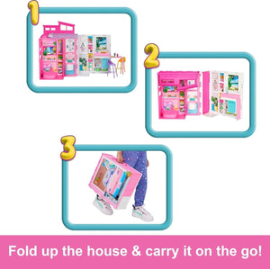 Barbie Doll House Playset, Getaway House with 11 Accessories Including 2 Chairs