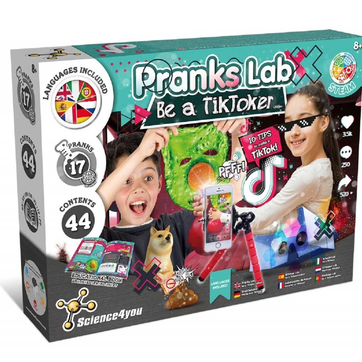 Science4you Science Pranks Lab Be a TikToker TikTok Edition Prank Project Card