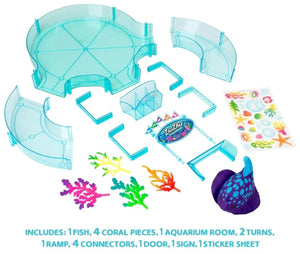 Zhu Zhu Aquarium Starter Set With Fish No Water No Mess Like Real Pet With Wheel