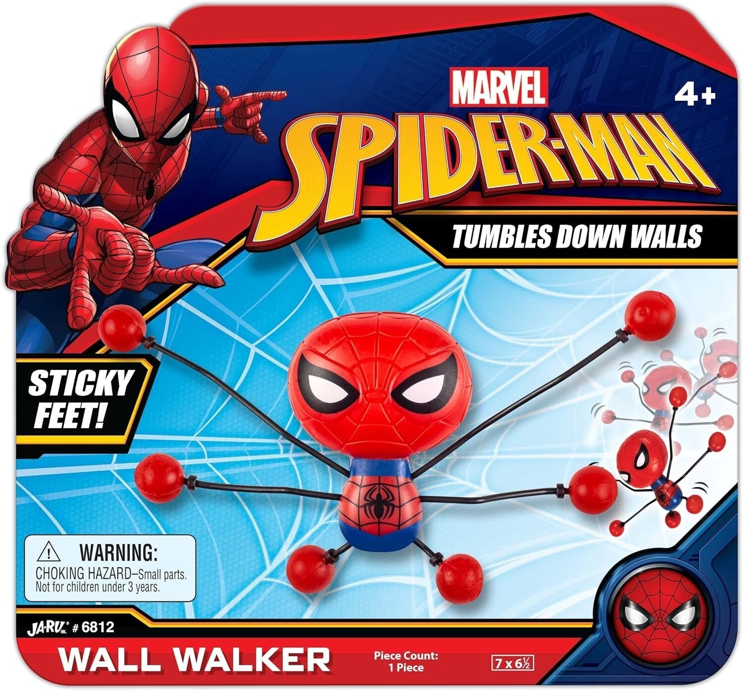 Spiderman Wall Walker Spidey flip and crawl squish and stretch Hero Marvel