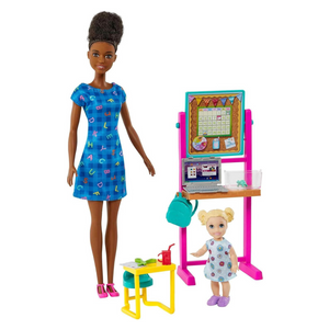 Barbie Careers Teacher Playset with 2 Dolls, Desk, Laptop, Turtle & More