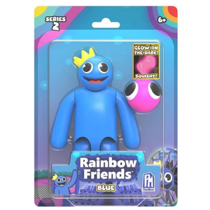 Rainbow Friends Series 2 Blue Action Figure 5 Inch Glow Squishy Toy Ages 8 Plus