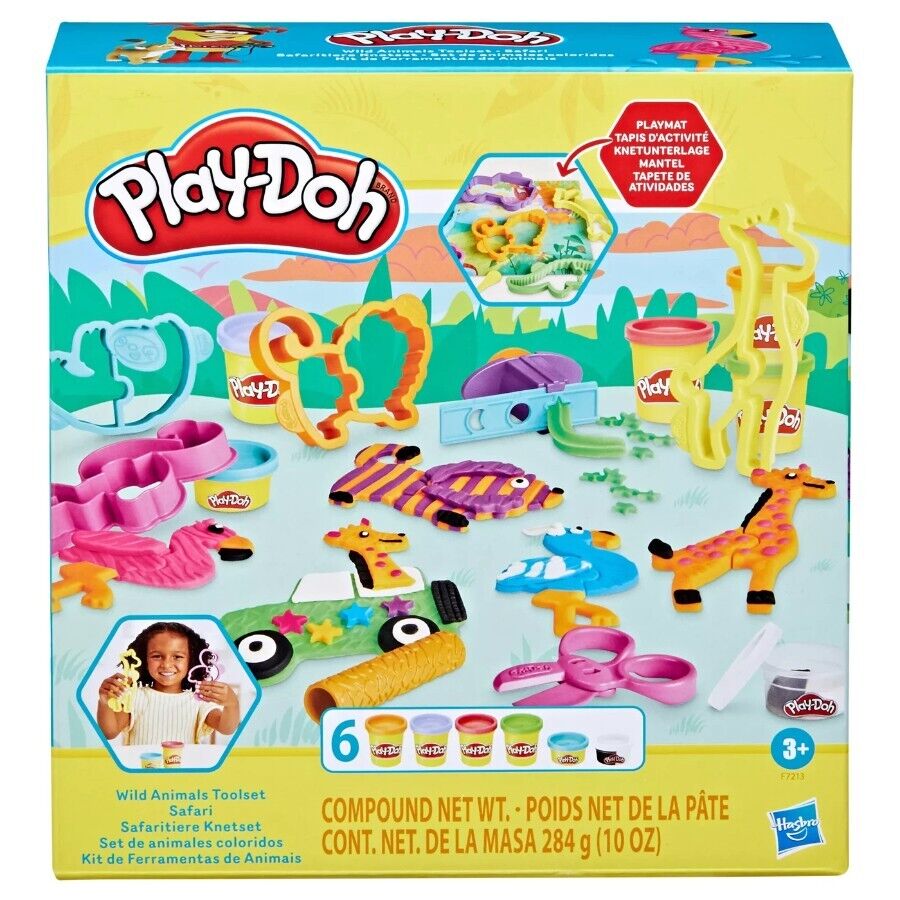 Playdoh Wild Animals Safari Playset Toolset Ages 3+ New Toy Play Gift Play-doh