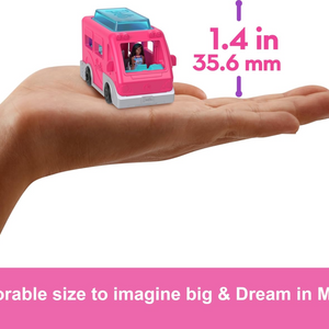 Barbie Mini BarbieLand 4 Pack Dolls Vehicles Set Color Change Toy Play Age 4PLUS