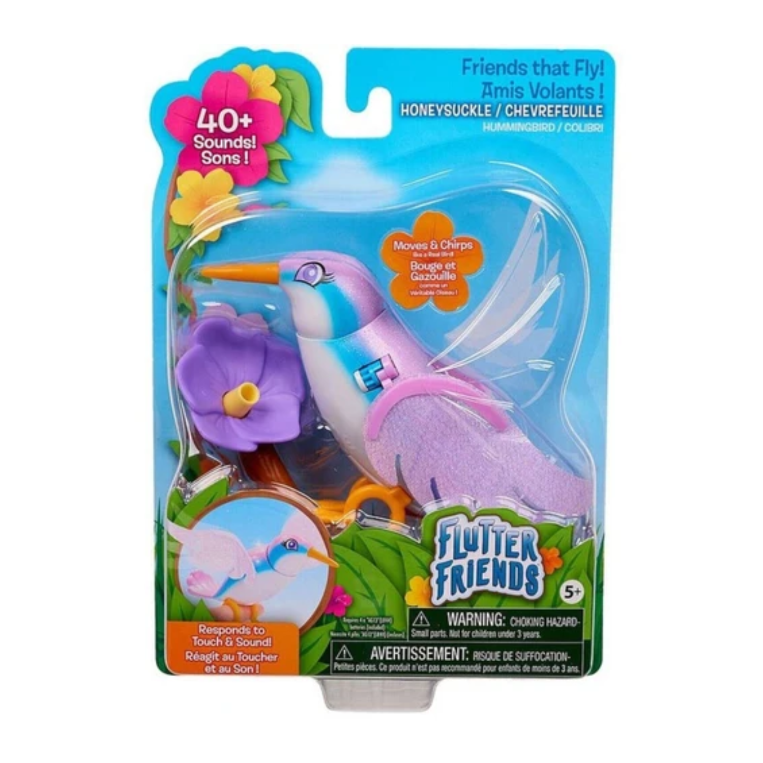 Flutter Friends Honeysuckle Electronic Hummingbird Pet Toy Ages 5+ Gift BirdPlay