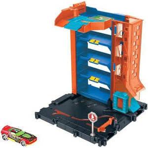Hot Wheels City Downtown Track Set City Parking Garage Car Wash Burger Play