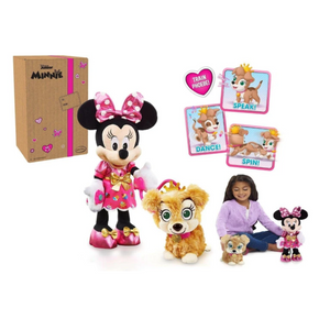 Disney Junior Minnie Mouse Party Play Pup Plush Ages 3+ Toy Doll Pet Soft Dog