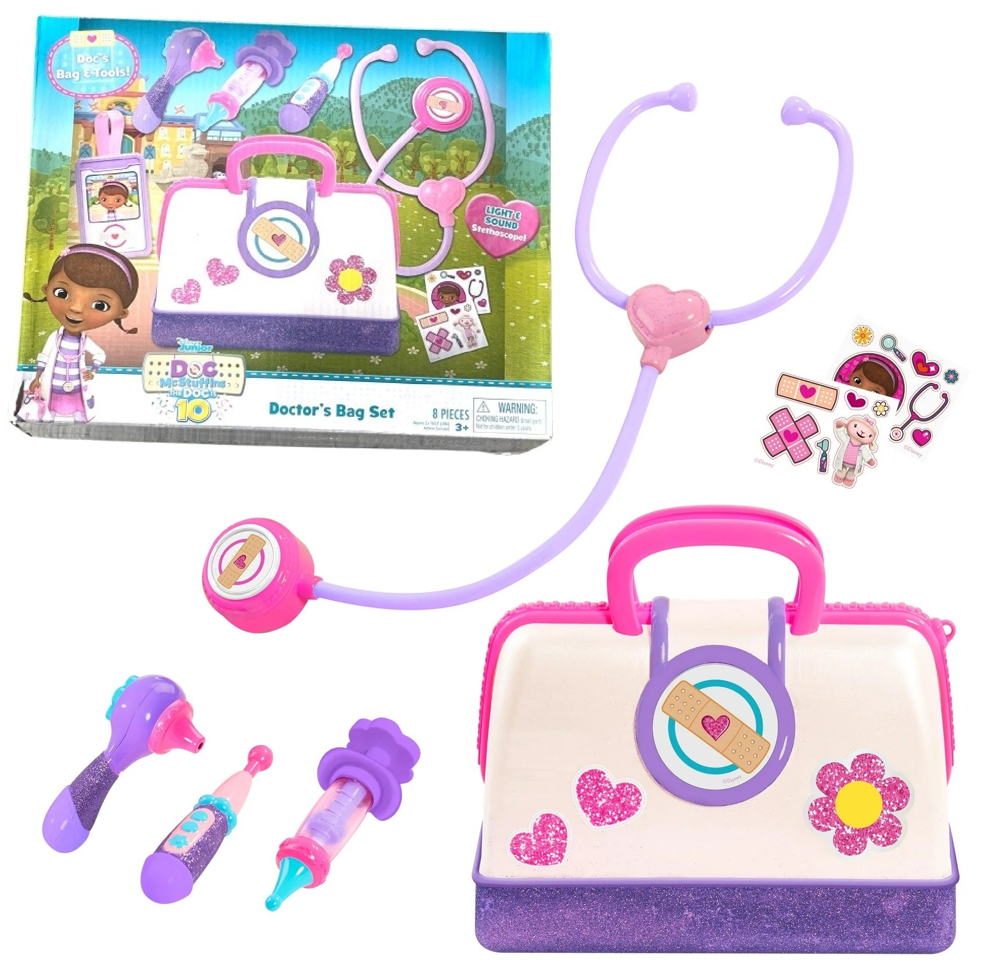 Doc Mcstuffins Toy Hospital Doctor Bag Set Ages 3+ Toy Doll Play Nurse