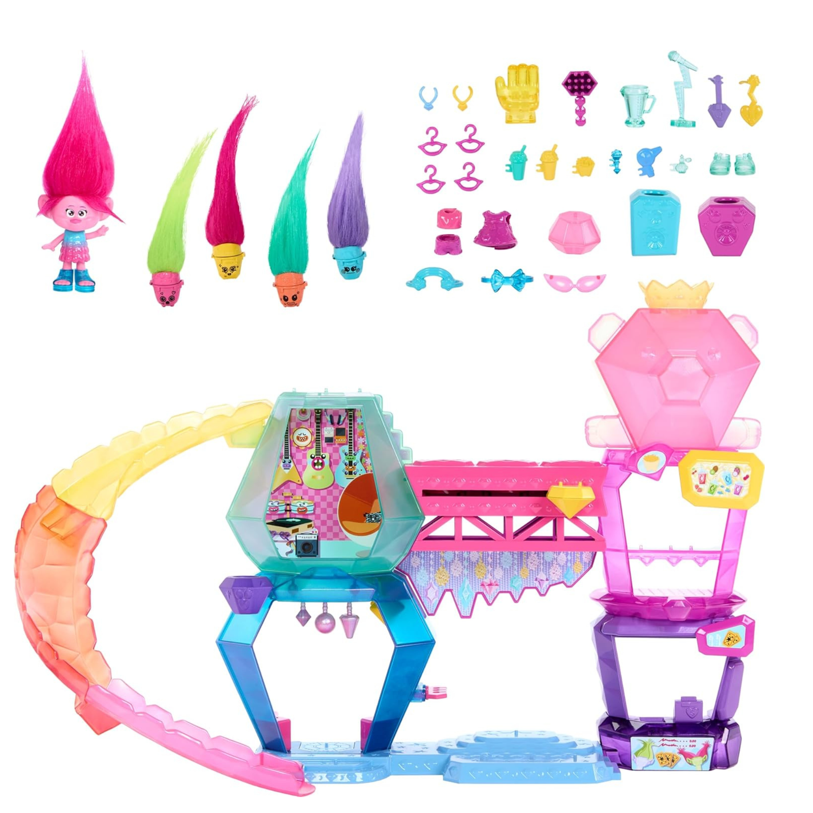 DreamWorks Trolls Band Together Toys Mount Rageous Playset Queen Poppy Doll Play