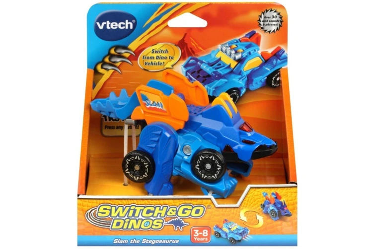 Vtech Switch and Go Dinos - Slam The Stegosaurus - Rex Toy dino Car transformer