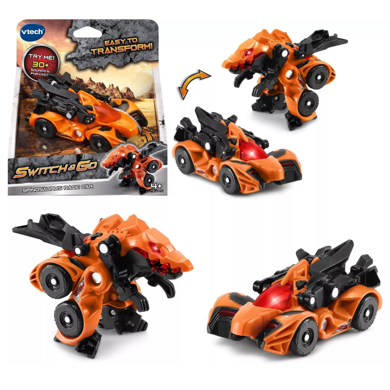 Vtech Switch and Go Dinos - Spinosaurus Race Car Dinosaur Dino Fun Race Play