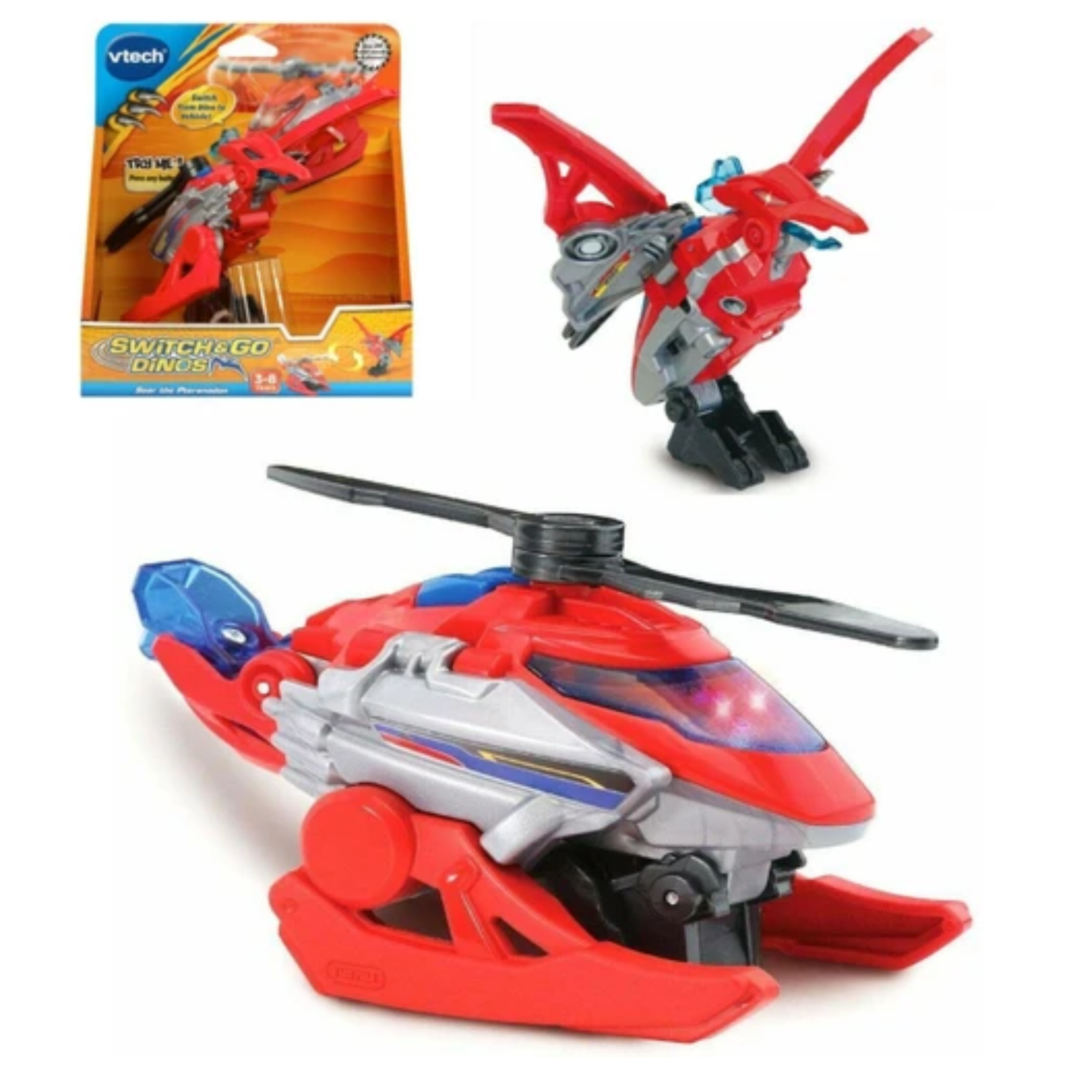 Vtech Switch & Go Dinos-Soar The Pteranodon-Ages 3+ Toy dino Car transformer