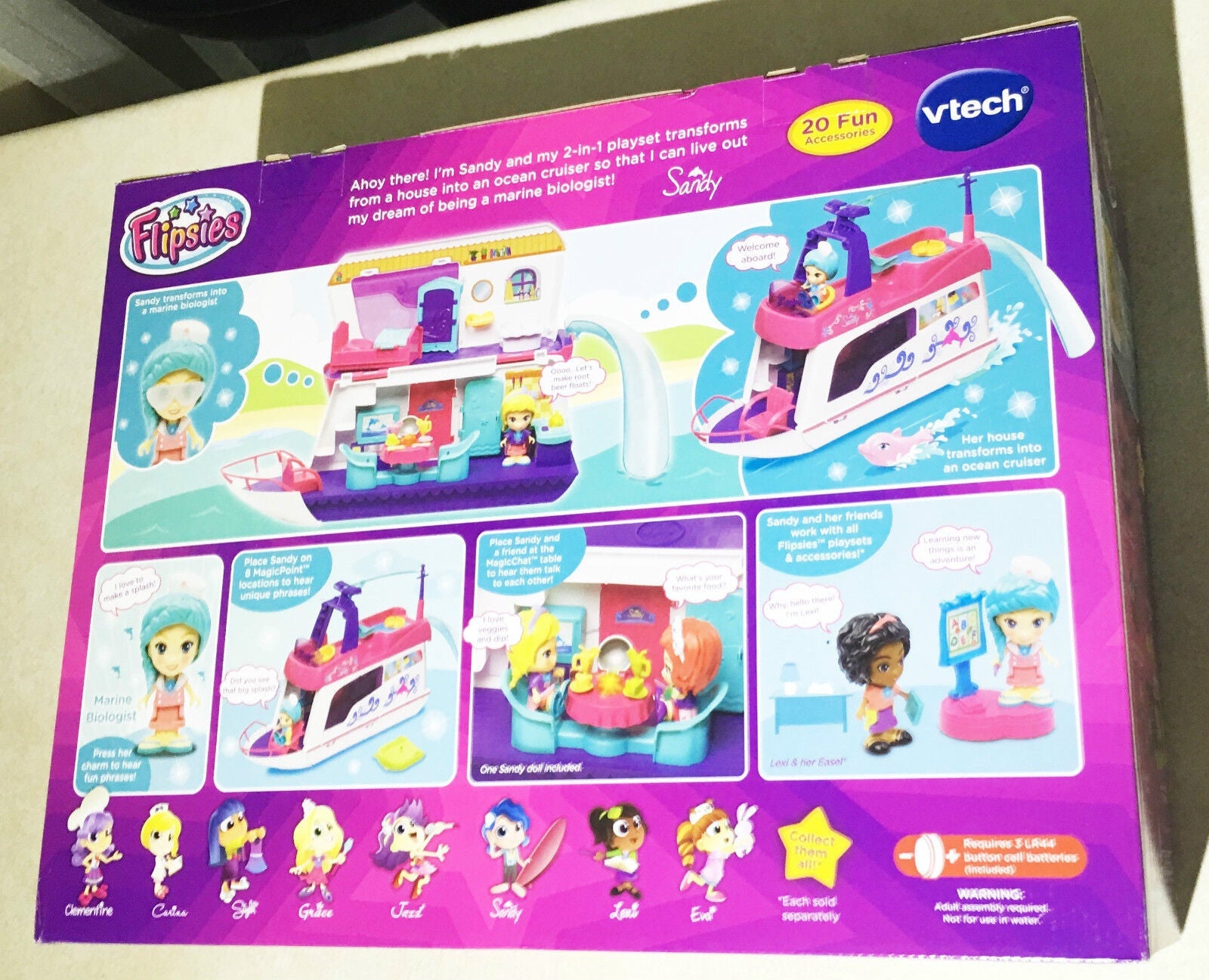 VTech Flipsies Sandy's House and Ocean Cruiser Dollhouse Castle Gift Water Bo