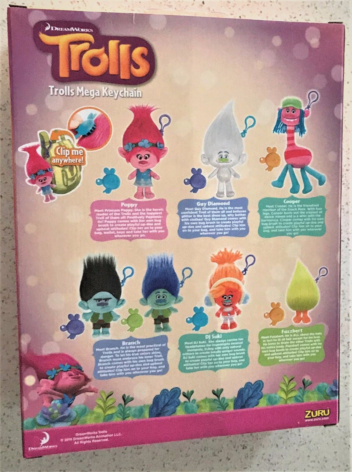 DreamWorks Trolls Mega Soft Toy Keychain 3+ Cooper Plush Toy