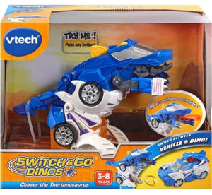 Vtech Switch & Go Dinos- Chaser The Therizinosaurus Toy dino Car transformer